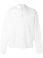 Oamc Band Collar Shirt, Men's, Size: Small, White, Cotton