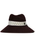 Maison Michel Floral Band Hat, Women's, Size: Small, Pink/purple, Rabbit Fur Felt