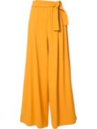 Tome Crepe Karate Trousers, Women's, Size: Large, Yellow/orange, Silk/spandex/elastane
