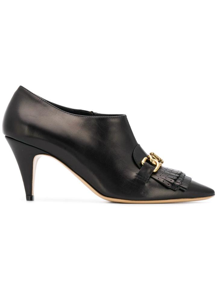 Tod's Fringed Pointed High Heels - Black