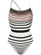 Missoni Mare Knitted Striped Swimsuit - White