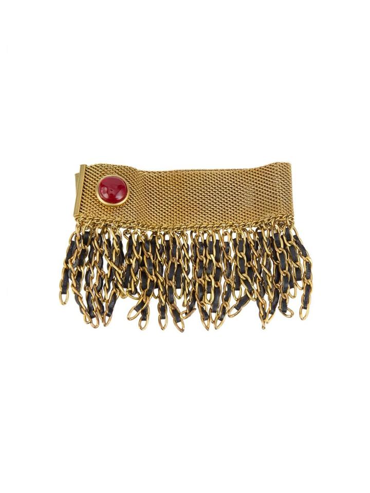 Chanel Vintage Fringed Bracelet - Metallic