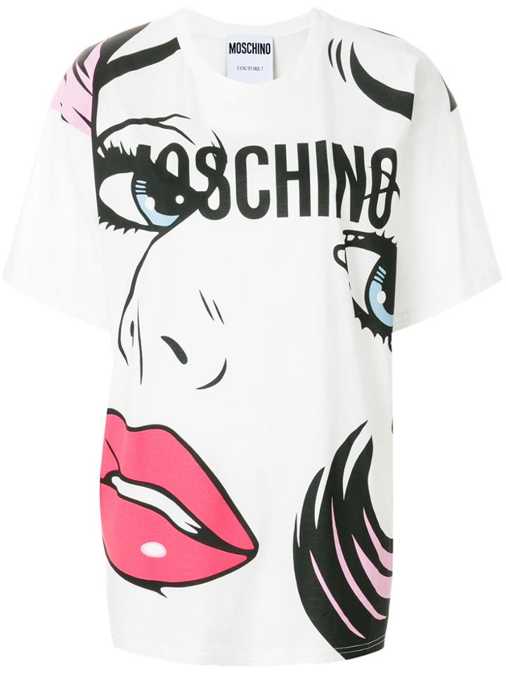 Moschino Crying Portrait T-shirt - White