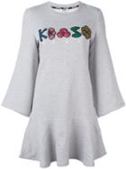 Kenzo 'tanami' Sweatshirt Dress, Women's, Size: Small, Grey, Cotton