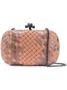 Bottega Veneta Dhalia Intrecciato Imperatrice Chain Knot - Pink &