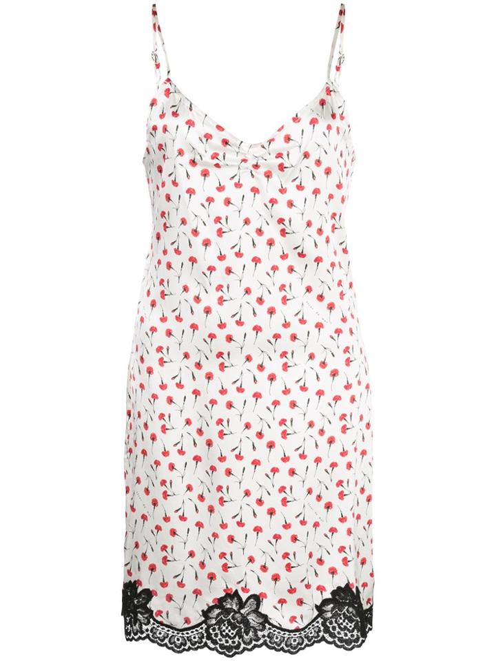 Fleur Du Mal Cillis Lace Silk Combo Short Slip - White