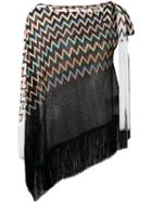 Missoni Zigzag Pattern Knitted Blouse, Women's, Size: Medium, Black, Viscose/cupro/polyester