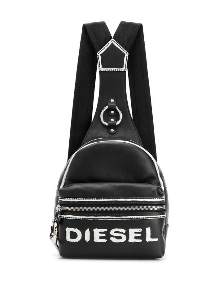 Diesel Logo Print Mini Backpack - Black