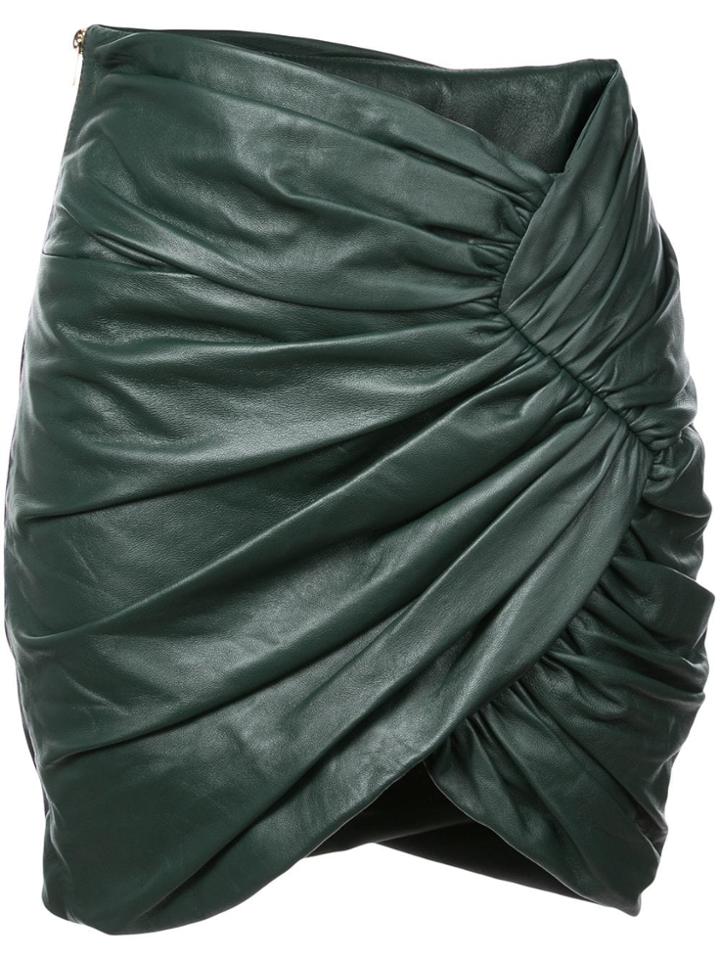 Alexandre Vauthier Gathered Style Mini Skirt - Grey