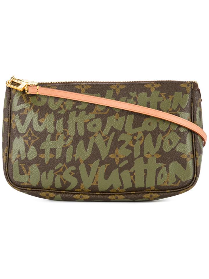 Louis Vuitton Vintage Graffiti Monogram Clutch - Brown