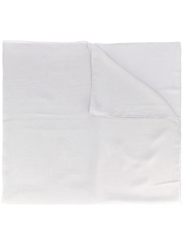Max Mara Pianoforte - 'amiche' Chiffon Scarf - Women - Silk - One Size, Grey, Silk