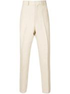 Junya Watanabe Comme Des Garçons Man Straight Leg Trousers, Men's, Size: Medium, White, Cupro/hemp