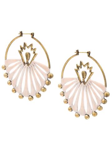 Talie Nk Panelled Earrings, Women's, White