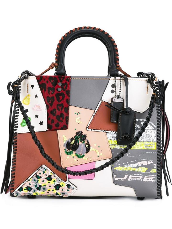 Coach Rogue Patch Tote, Women's, Calf Leather