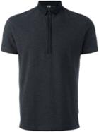 Y-3 'zip' Polo Shirt, Men's, Size: Small, Grey, Cotton