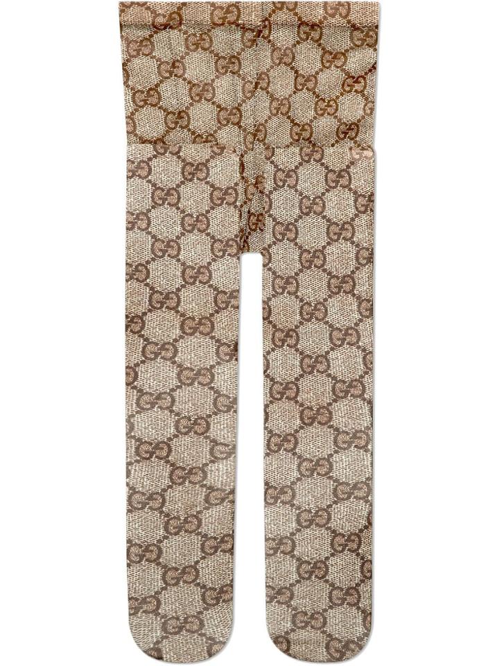 Gucci Gg Pattern Tights - Brown