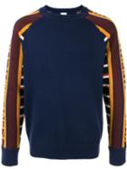Kent & Curwen Striped Sleeve Jumper - Blue