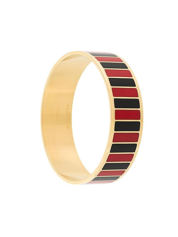 Givenchy Striped Bangle, Women's, Size: Medium, Metallic