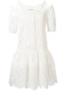 Ermanno Scervino Lace Detail Dress, Women's, Size: 44, White, Cotton/polyamide/polyester/silk