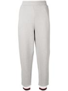 T By Alexander Wang Contrast Band Track Pants - Grey