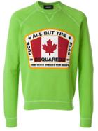 Dsquared2 Canadian Flag Patch Sweatshirt - Green