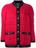 Chanel Pre-owned Contrast Puffer Jacket - Red