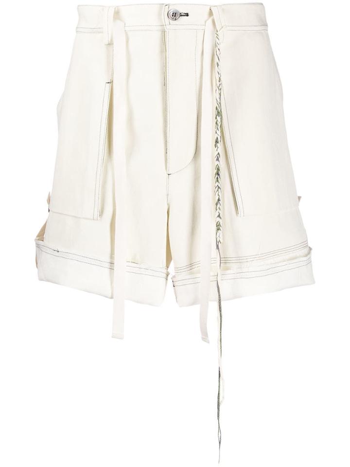 Federico Curradi Casual Patchwork Shorts - Neutrals