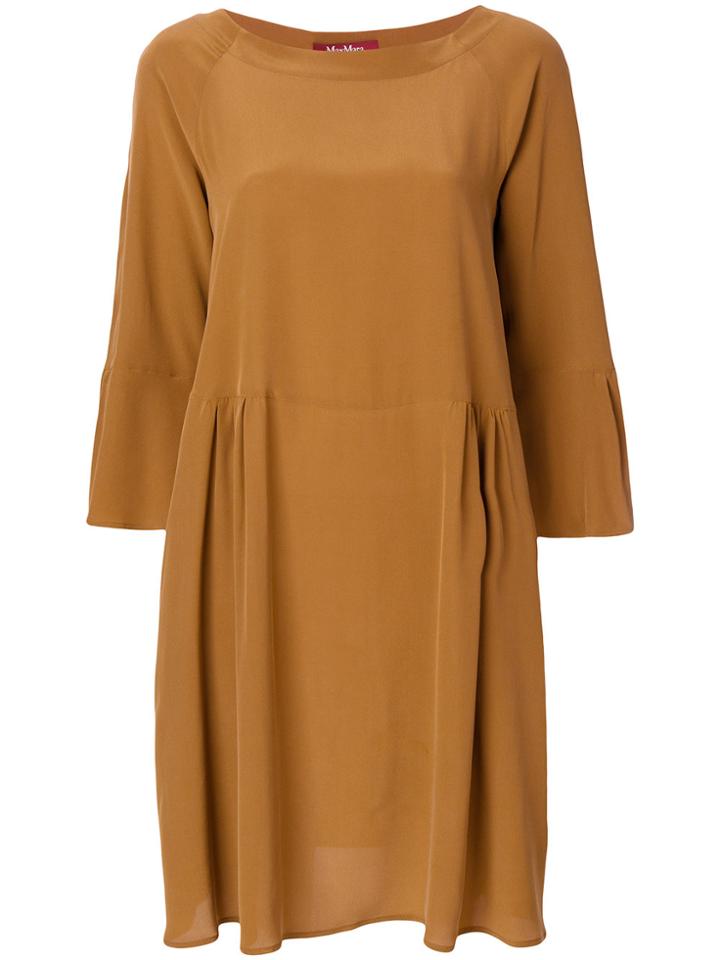 Max Mara Studio Flared Midi Dress - Brown