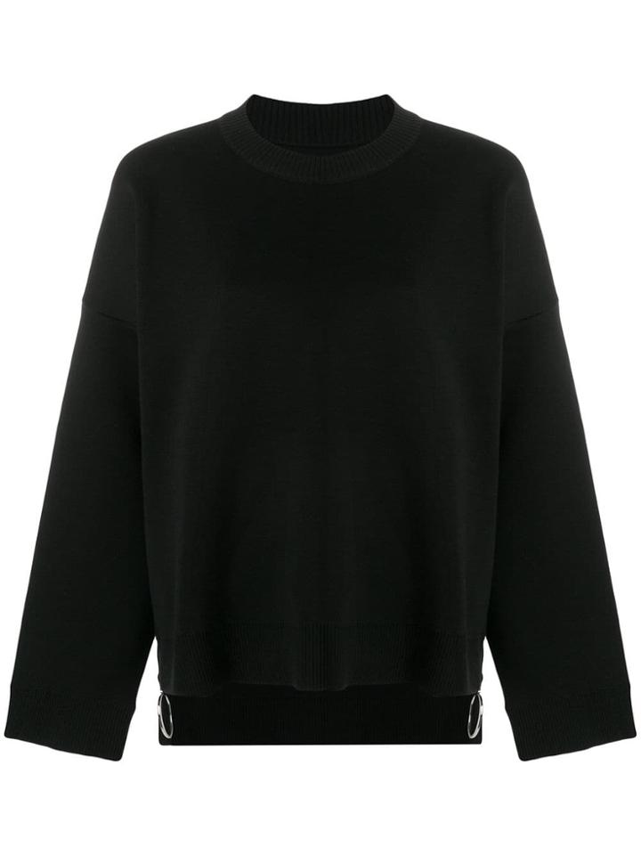 Paco Rabanne Basic Round Neck Jumper - Black