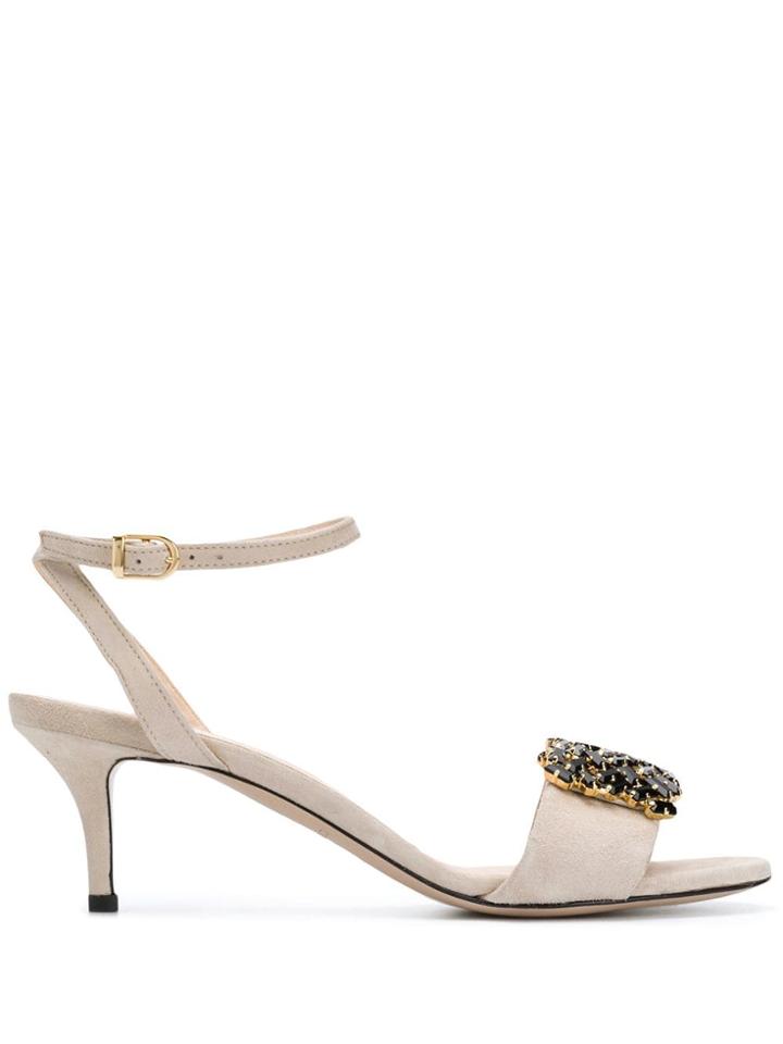 Marc Ellis Mid-high Stiletto Sandals - Neutrals