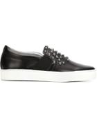 Lanvin Pull-on Slip-on Sneakers, Women's, Size: 35, Black, Calf Leather
