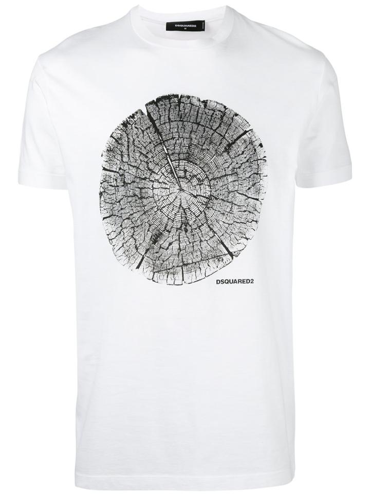 Dsquared2 - Tree Trunk Print T-shirt - Men - Cotton - M, White, Cotton