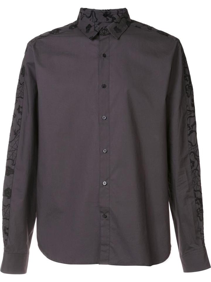 Wooyoungmi Embroidered Shirt, Men's, Size: 52, Black, Cotton