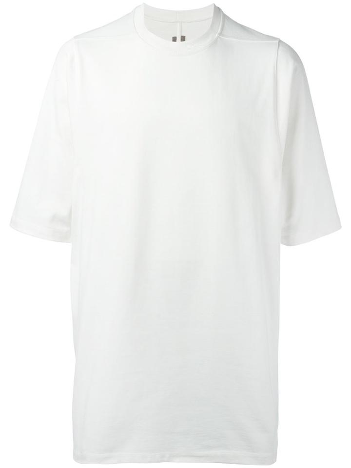 Rick Owens Oversized T-shirt, Men's, Size: Large, White, Cotton