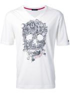 Loveless Skull Print T-shirt, Men's, Size: 3, White, Cotton
