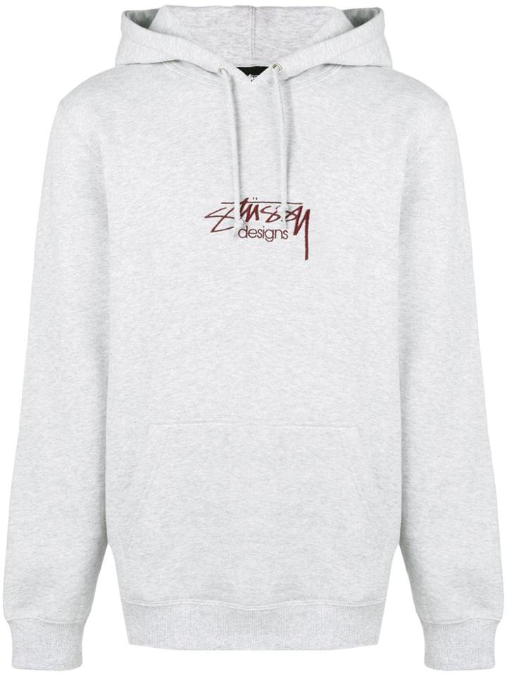 Stussy Logo Patch Hoodie - Grey