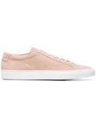 Common Projects Neutral Achilles Suede Sneakers - Pink & Purple