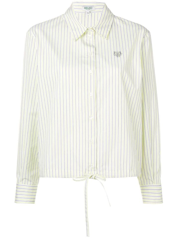 Kenzo Drawstring Hem Striped Shirt - Yellow