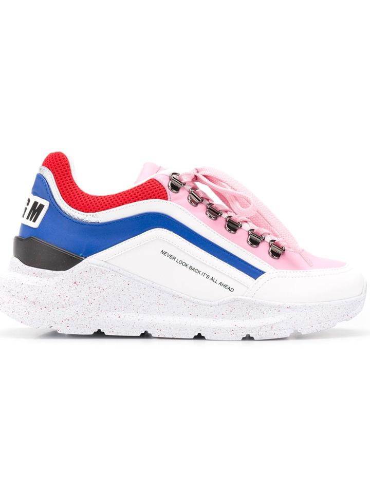 Msgm Hiking Sneakers - White