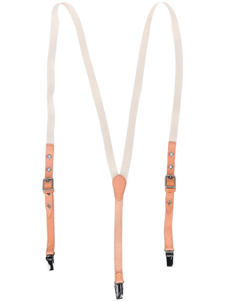 Weber + Weber - Buckle Braces - Men - Leather/spandex/elastane - One Size, Nude/neutrals, Leather/spandex/elastane