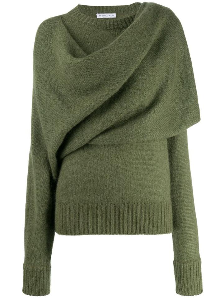 Rejina Pyo Oversized Knit Jumper - Green