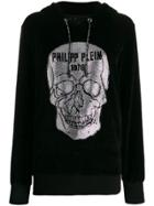 Philipp Plein Embellished-skull Hoodie - Black