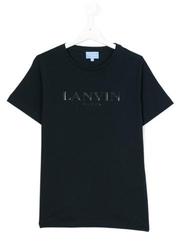 Lanvin Petite - Logo Print T-shirt - Kids - Cotton - 14 Yrs, Blue