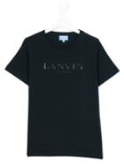Lanvin Petite - Logo Print T-shirt - Kids - Cotton - 14 Yrs, Blue