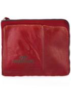 Oxs Rubber Soul Zip Up Clutch Bag, Adult Unisex, Red, Leather/rubber