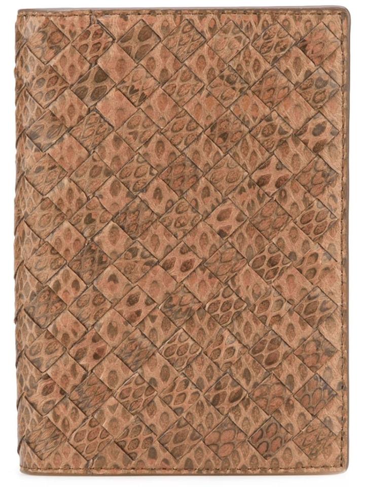 Bottega Veneta Interlaced Leather Continental Wallet - Neutrals
