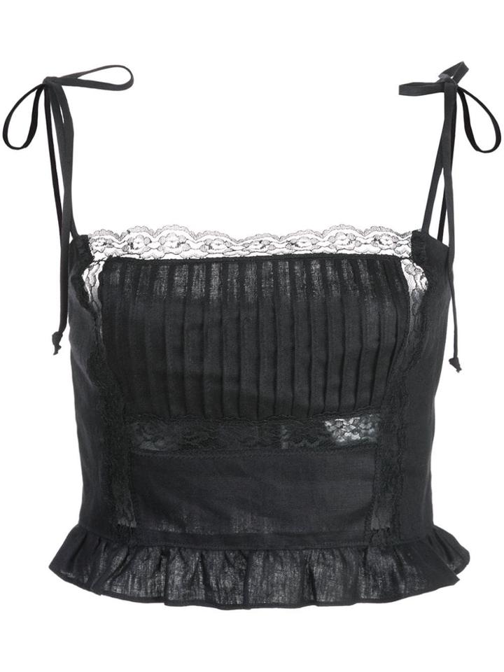 Reformation Mason Crop Top - Black