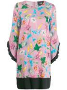 Cavalli Class Jamaica Floral Print Shift Dress - Pink