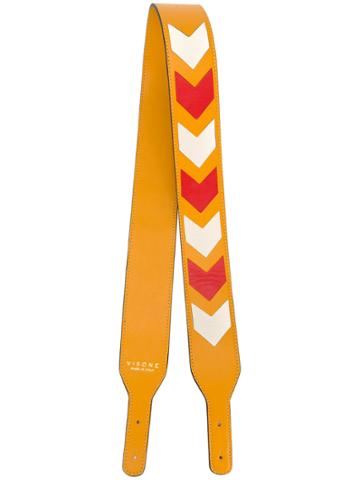 Visone Chevron Pattern Strap - Black