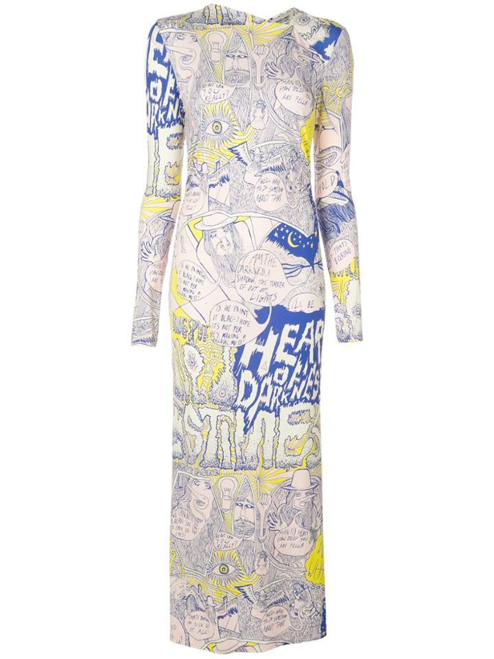 Rachel Comey Printed Graffiti Dress - Pink